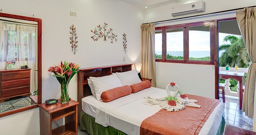 Nice room of an ocean view hotel in Tamarindo