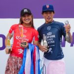 Costa Rica surfing champion girl